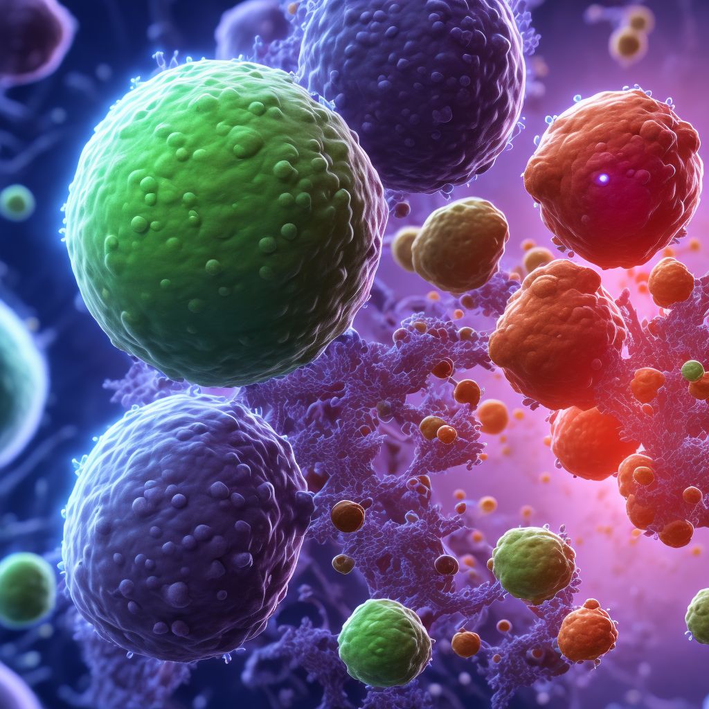 Unspecified B-cell lymphoma, extranodal and solid organ sites digital illustration