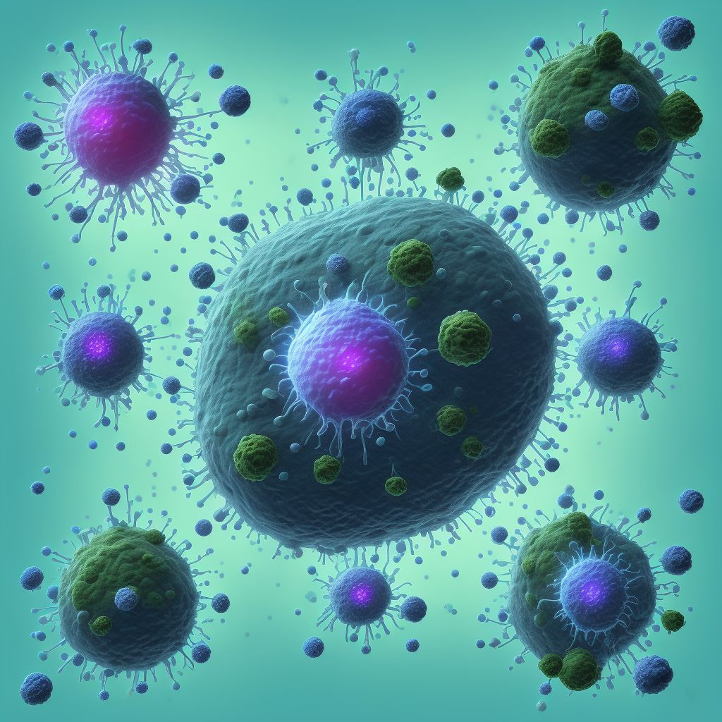 Mediastinal (thymic) large B-cell lymphoma, spleen digital illustration