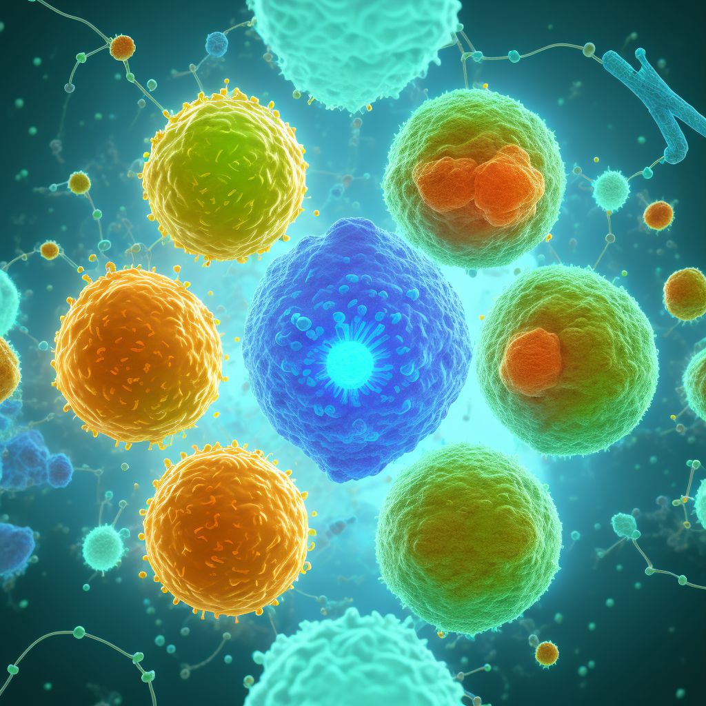 Mediastinal (thymic) large B-cell lymphoma, lymph nodes of multiple sites digital illustration