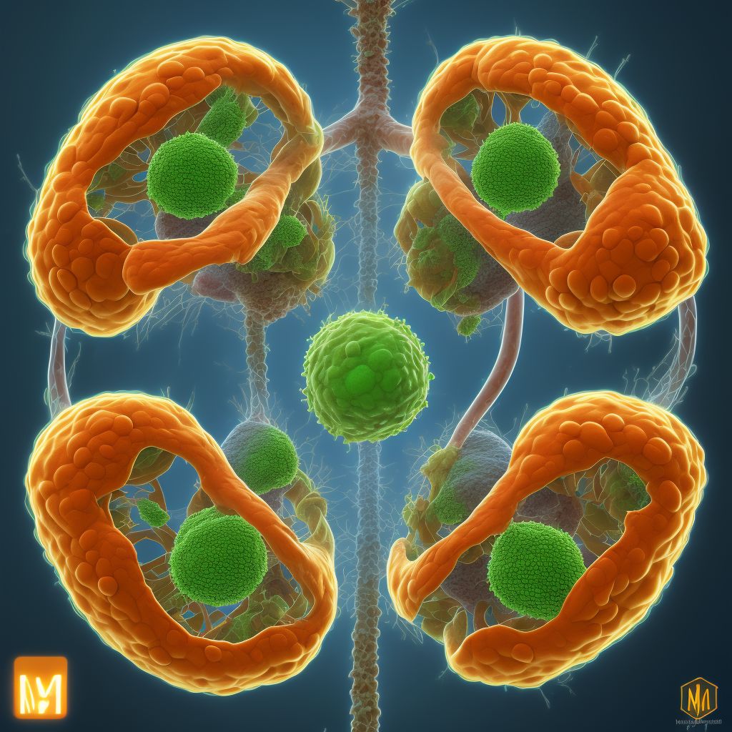 Other specified types of non-Hodgkin lymphoma, lymph nodes of axilla and upper limb digital illustration