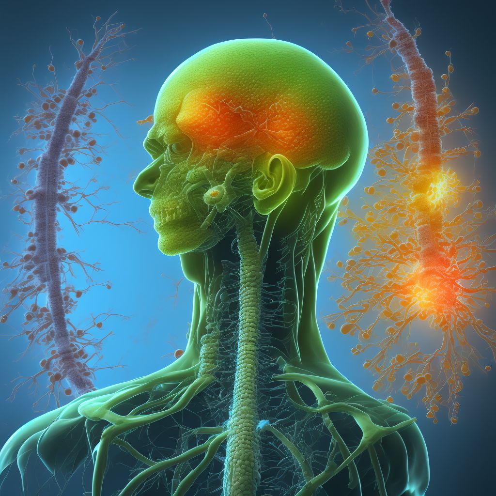 Non-Hodgkin lymphoma, unspecified, lymph nodes of head, face, and neck digital illustration