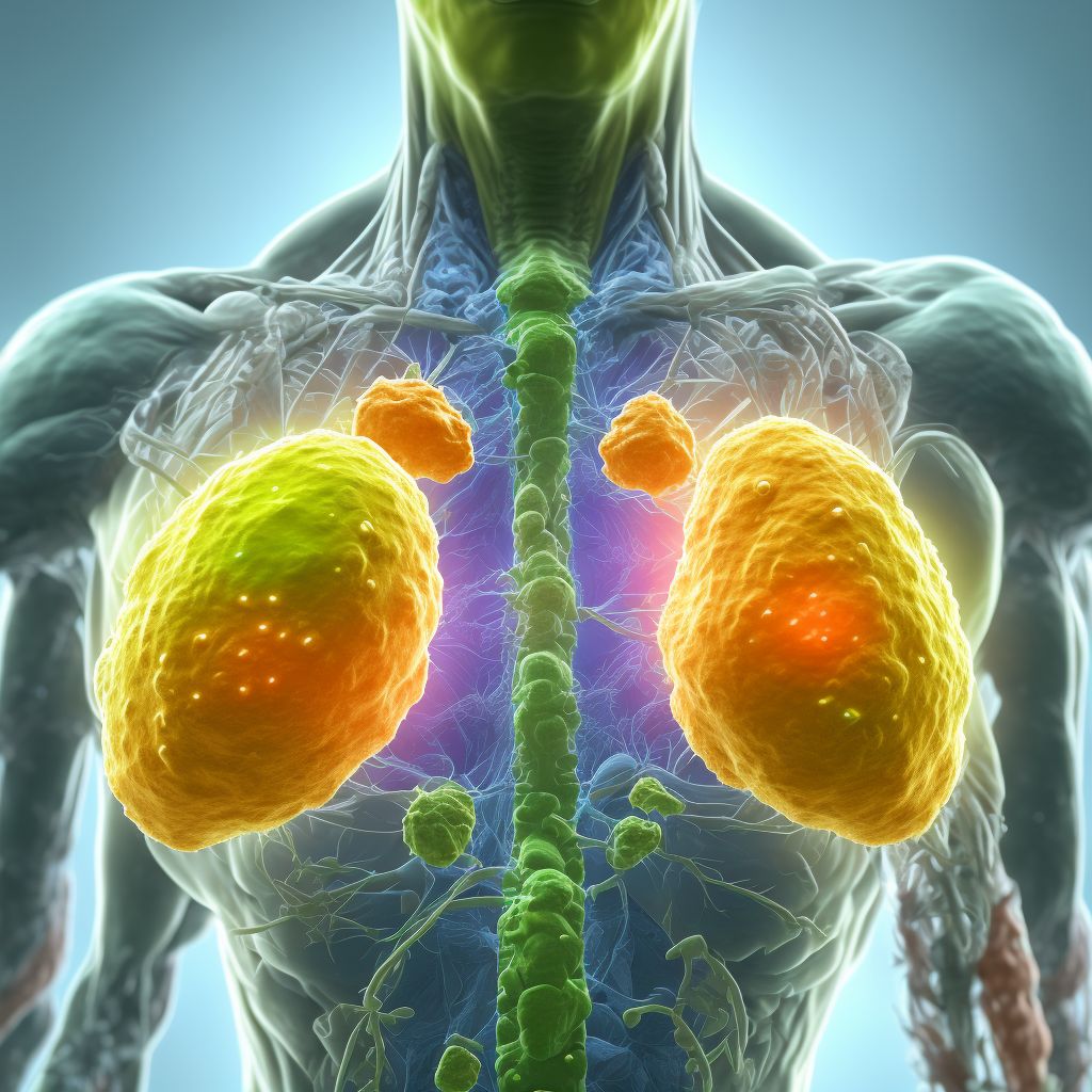 Non-Hodgkin lymphoma, unspecified, intra-abdominal lymph nodes digital illustration