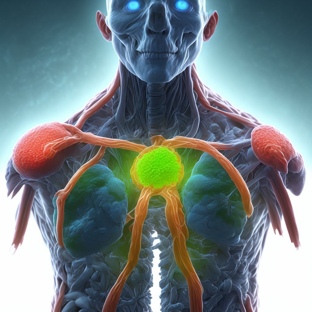 Non-Hodgkin lymphoma, unspecified, lymph nodes of axilla and upper limb digital illustration