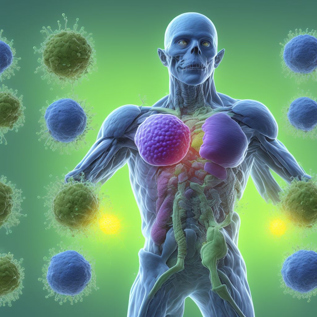 Non-Hodgkin lymphoma, unspecified, lymph nodes of multiple sites digital illustration