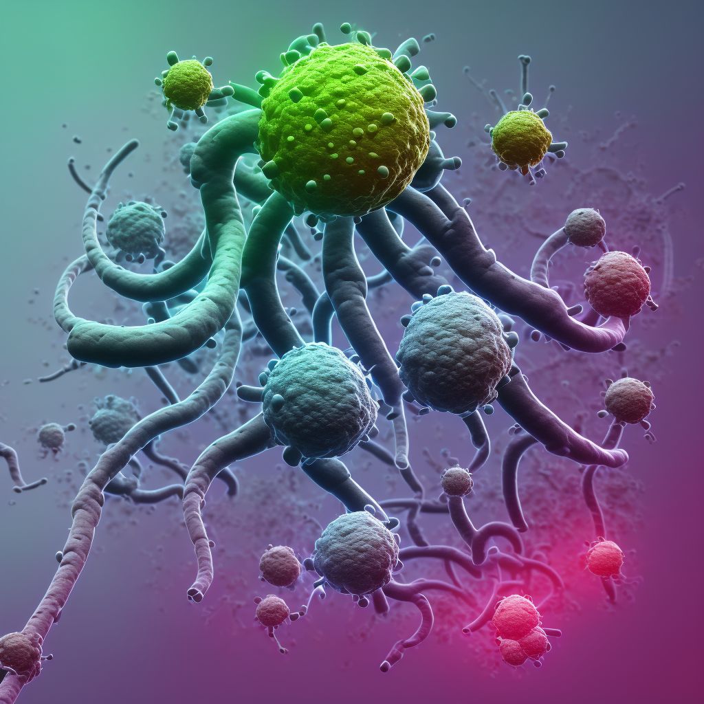 Enteropathy-type (intestinal) T-cell lymphoma digital illustration