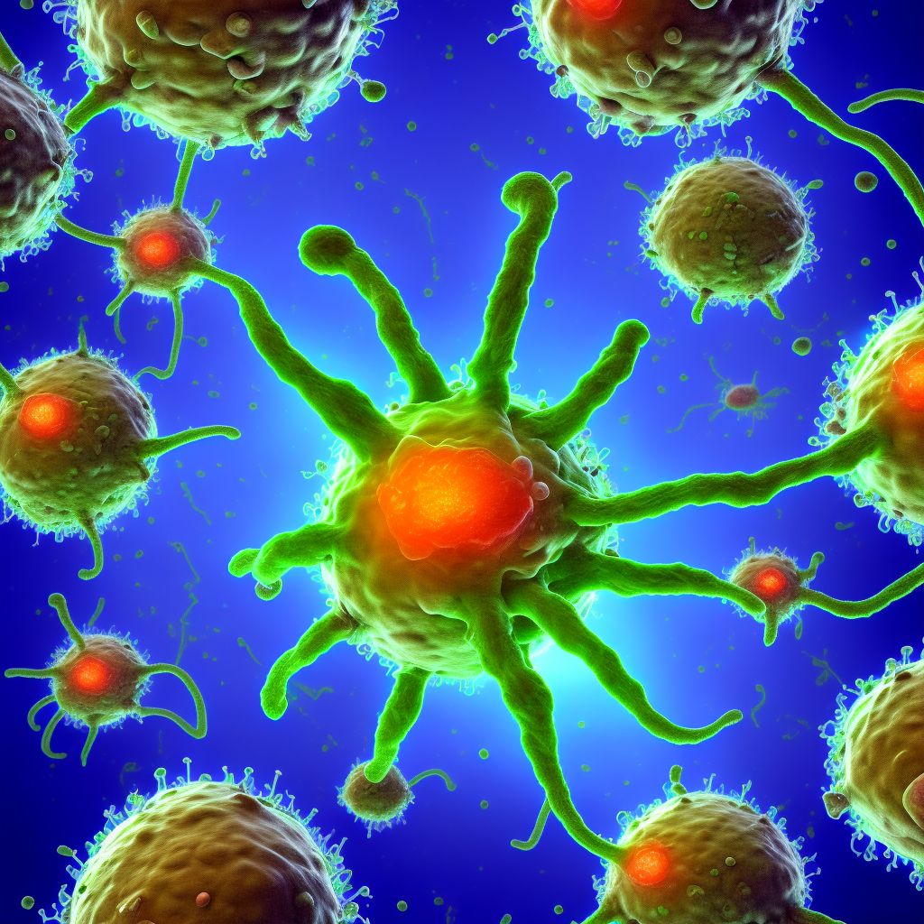 Extranodal marginal zone B-cell lymphoma of mucosa-associated lymphoid tissue [MALT-lymphoma] digital illustration