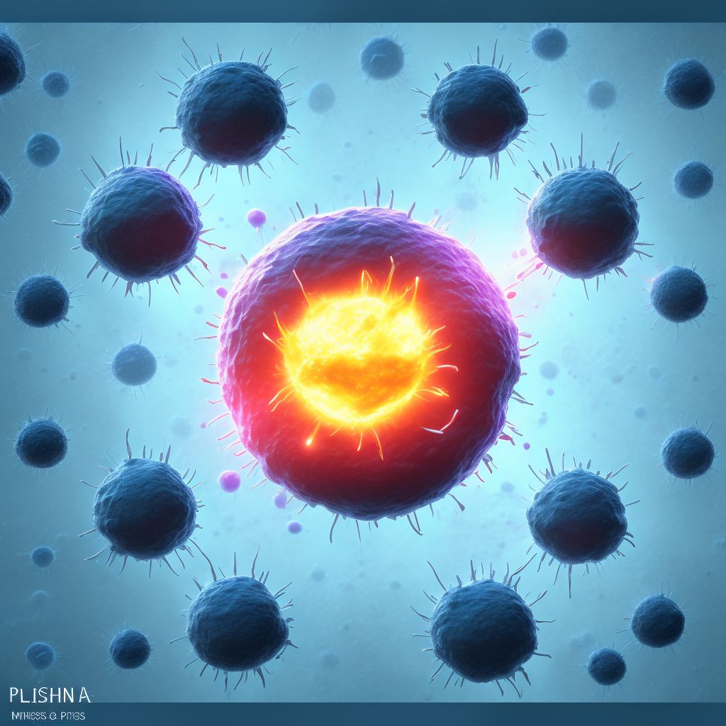 Plasma cell leukemia not having achieved remission digital illustration