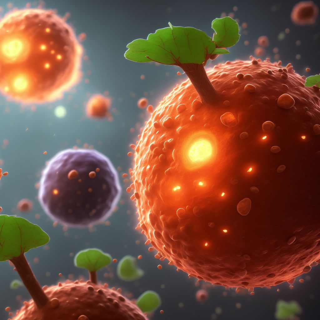 Mature B-cell leukemia Burkitt-type, in remission digital illustration