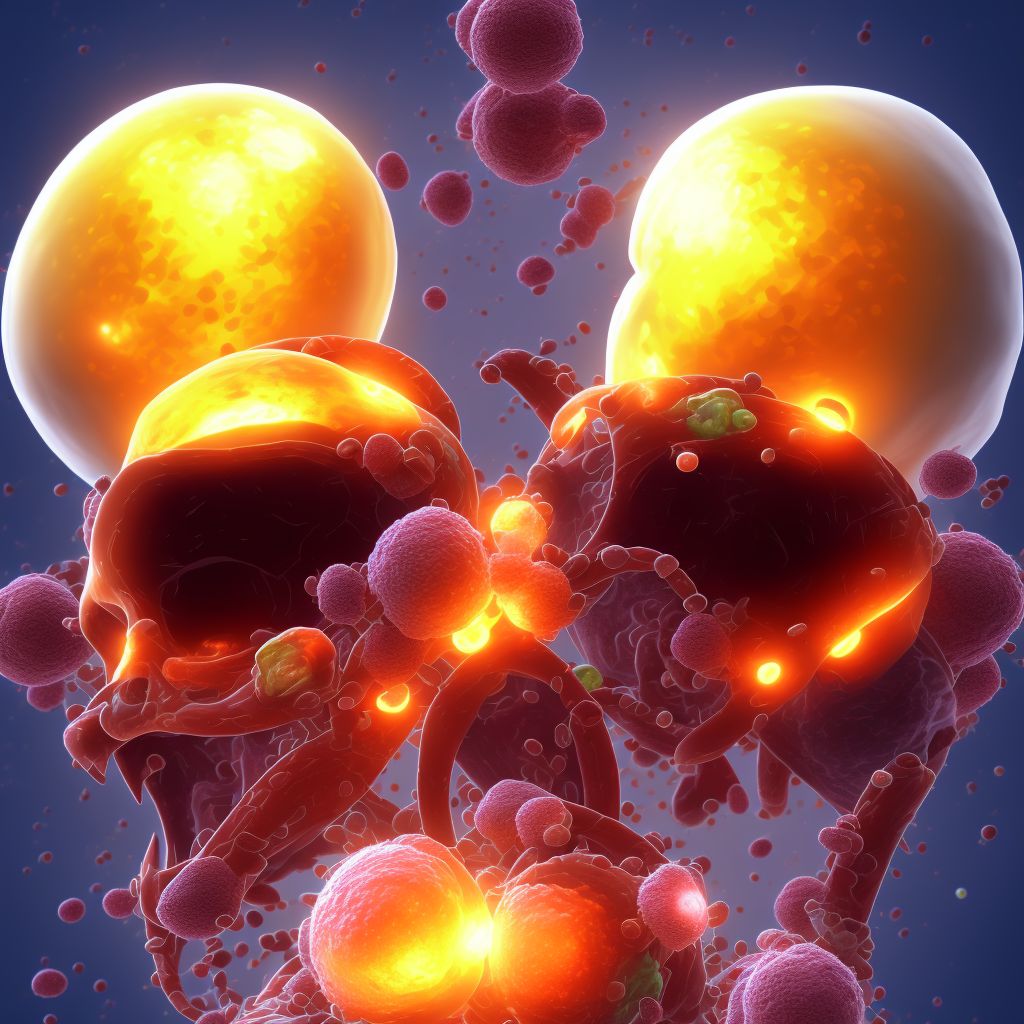 Acute myeloid leukemia with 11q23-abnormality not having achieved remission digital illustration