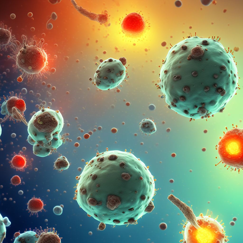 Acute myeloid leukemia with 11q23-abnormality in remission digital illustration