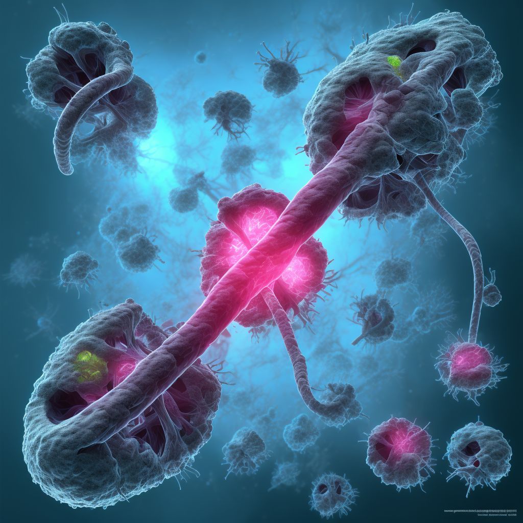 Carcinoma in situ of left bronchus and lung digital illustration