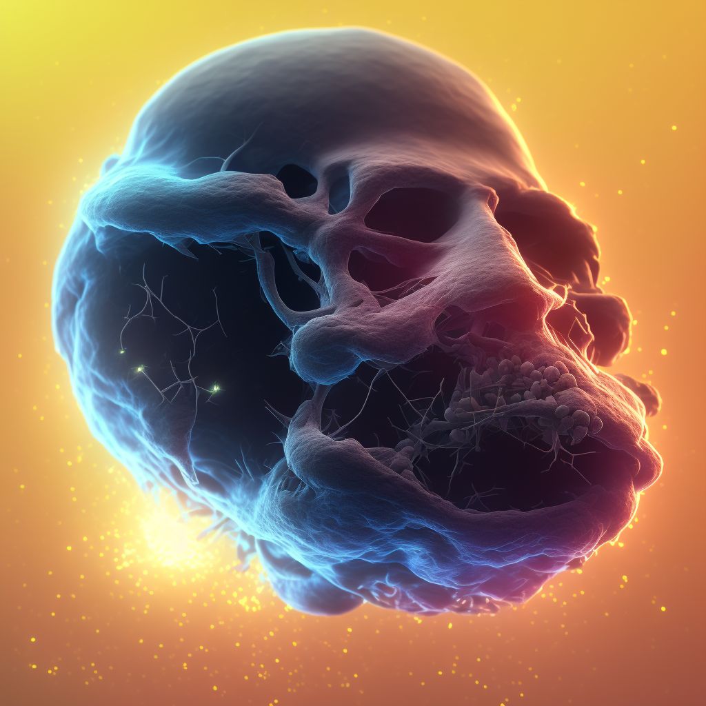 Melanoma in situ of scalp and neck digital illustration