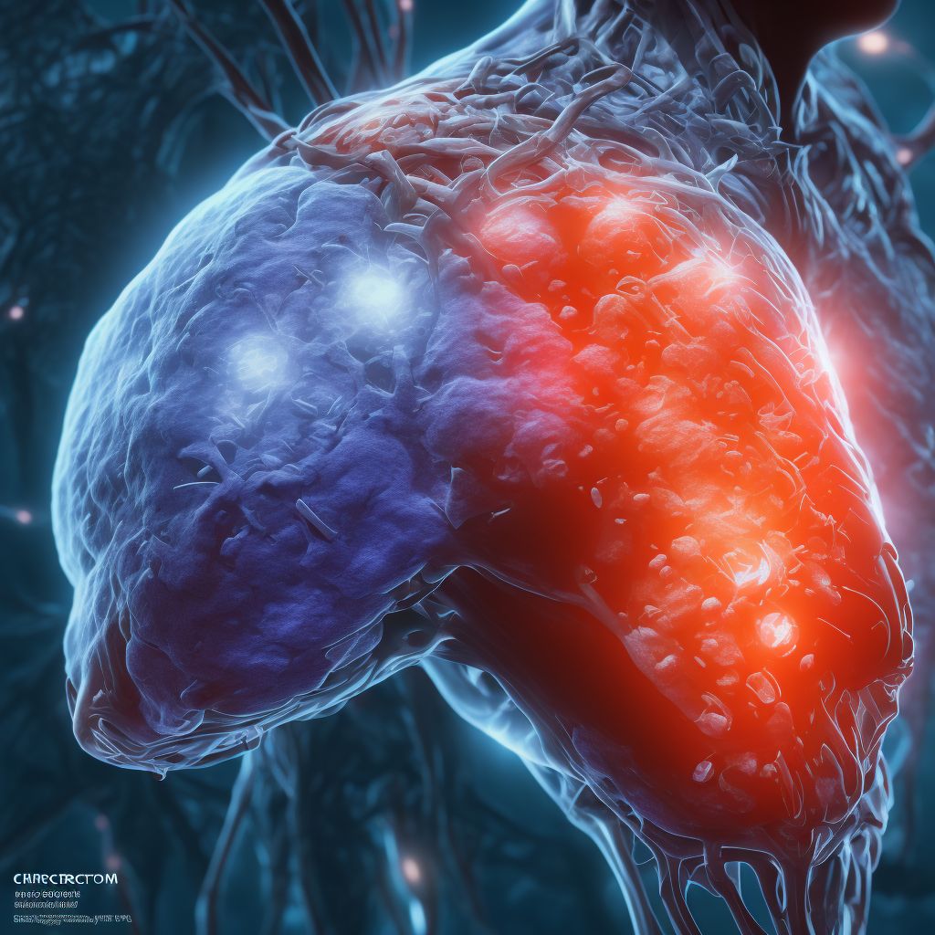 Carcinoma in situ of skin of right upper limb, including shoulder digital illustration