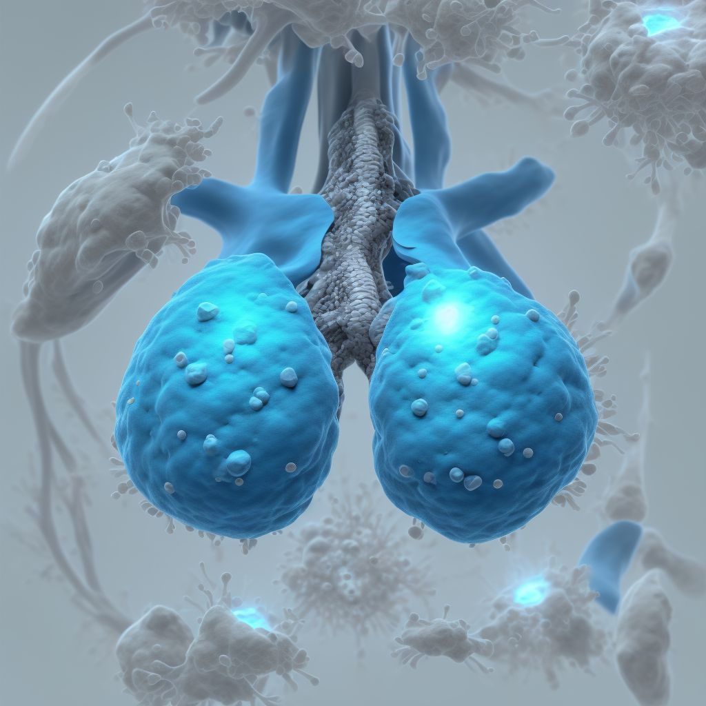 Lobular carcinoma in situ of unspecified breast digital illustration