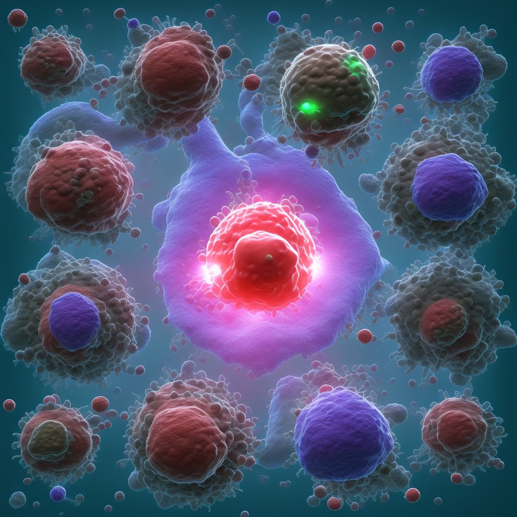 Benign neoplasm of tonsil digital illustration