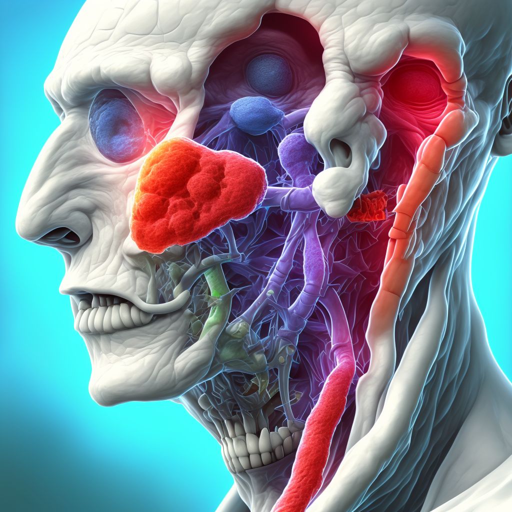 Benign neoplasm of other parts of oropharynx digital illustration