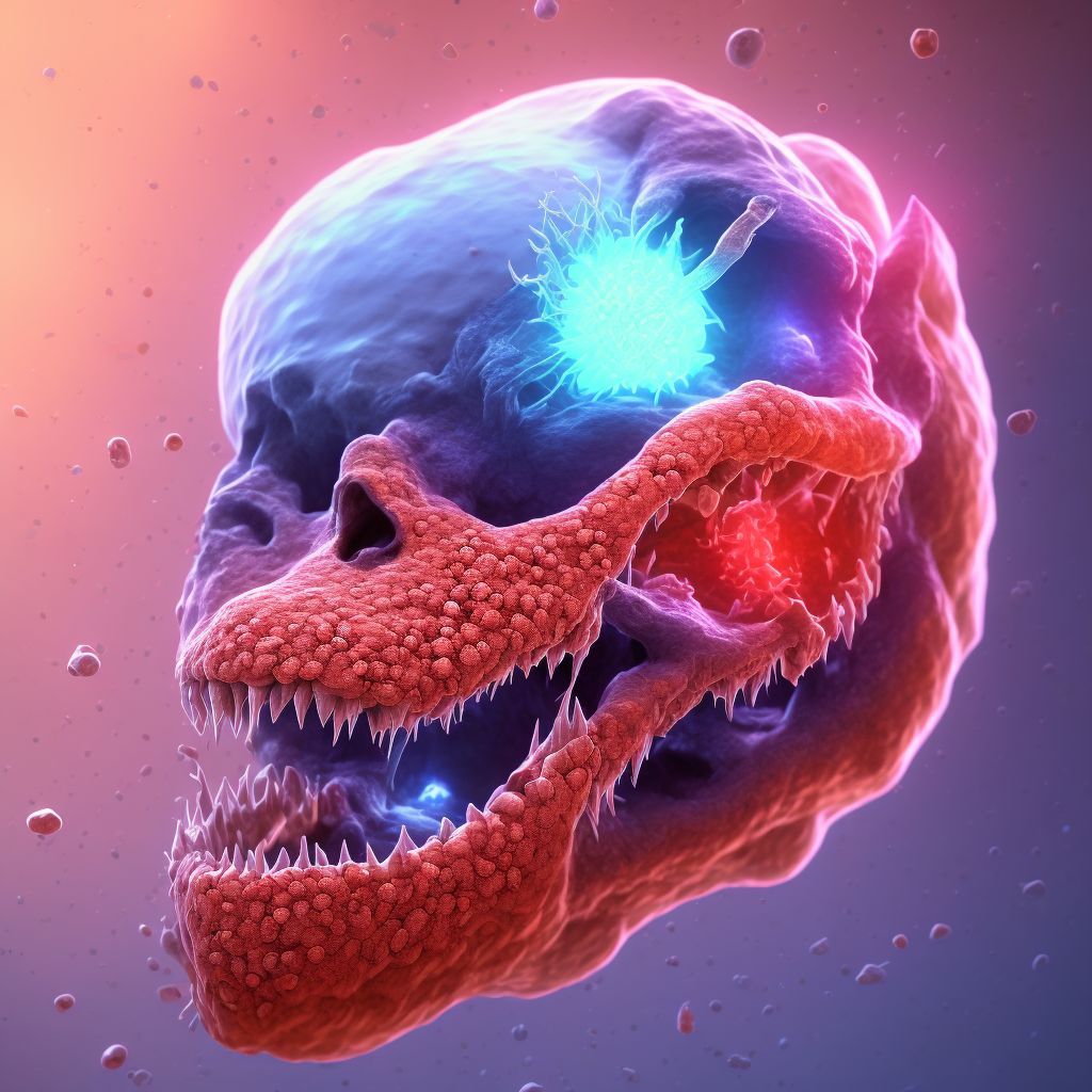 Benign neoplasm of larynx digital illustration