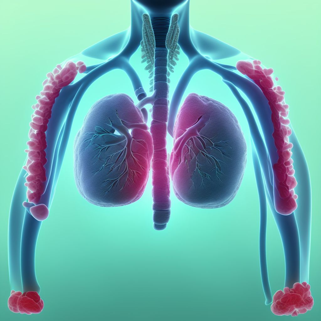 Benign neoplasm of unspecified bronchus and lung digital illustration