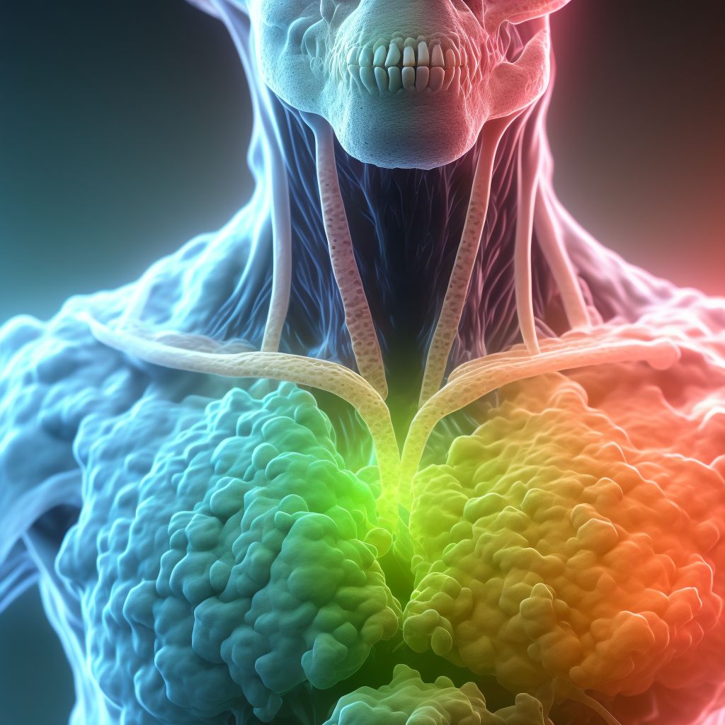 Benign neoplasm of thymus digital illustration