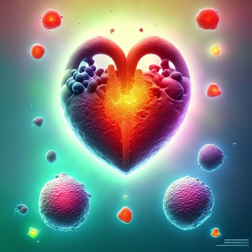 Benign neoplasm of heart digital illustration