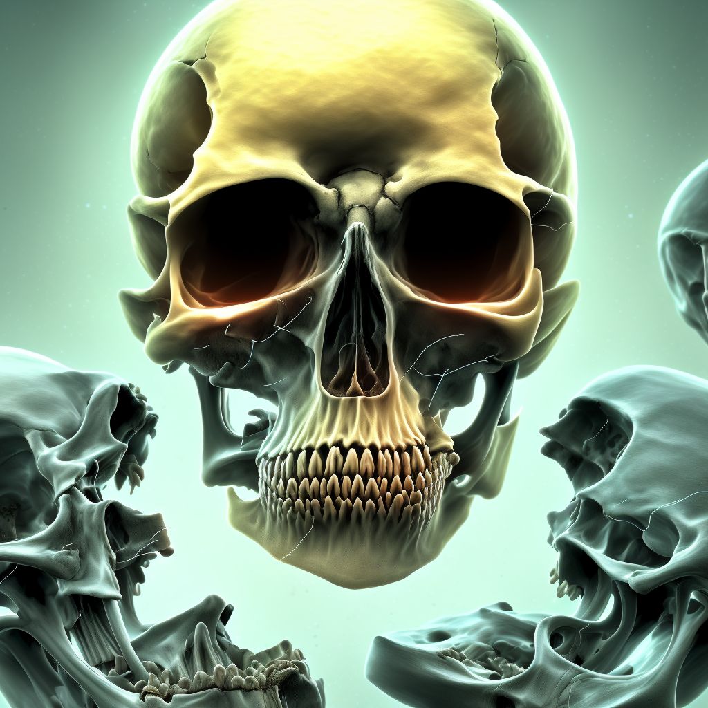 Benign neoplasm of bones of skull and face digital illustration