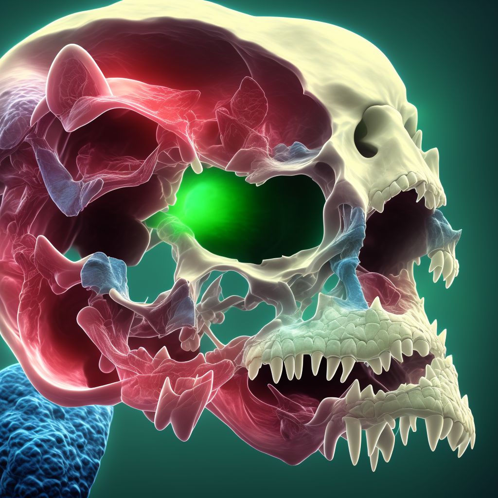 Benign neoplasm of lower jaw bone digital illustration