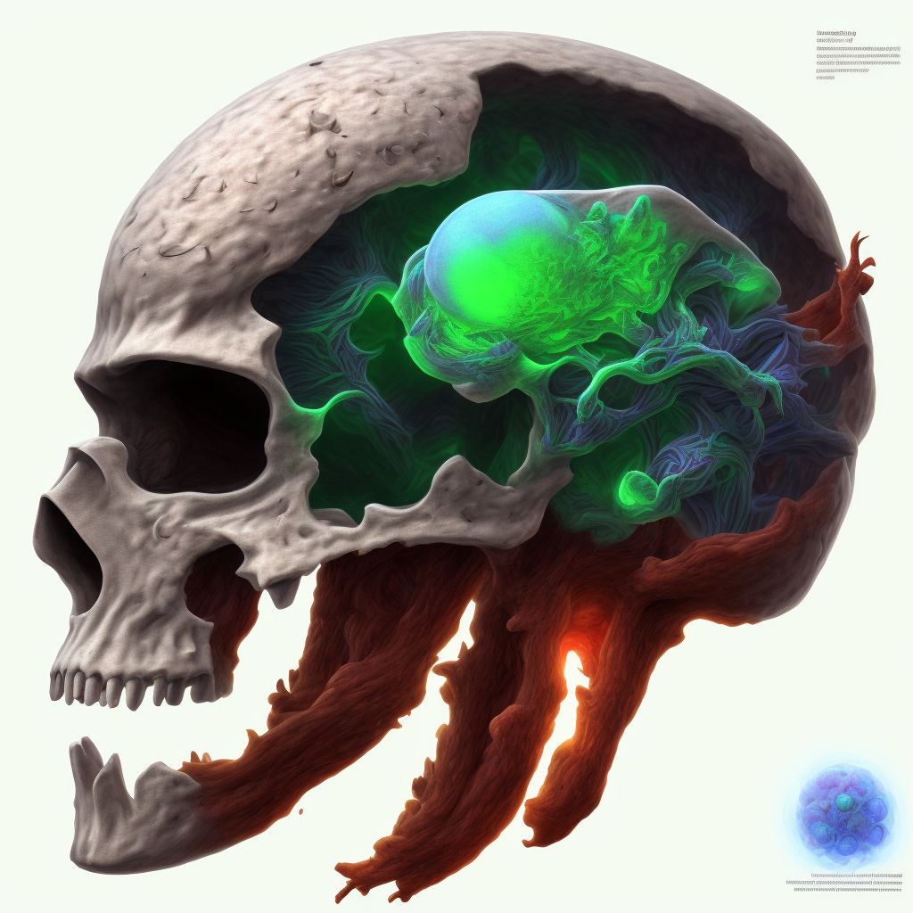 Hemangioma of intracranial structures digital illustration