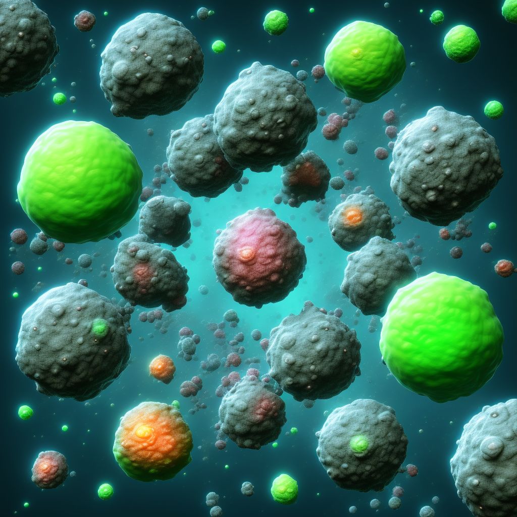 Benign neoplasm of mesothelial tissue, unspecified digital illustration