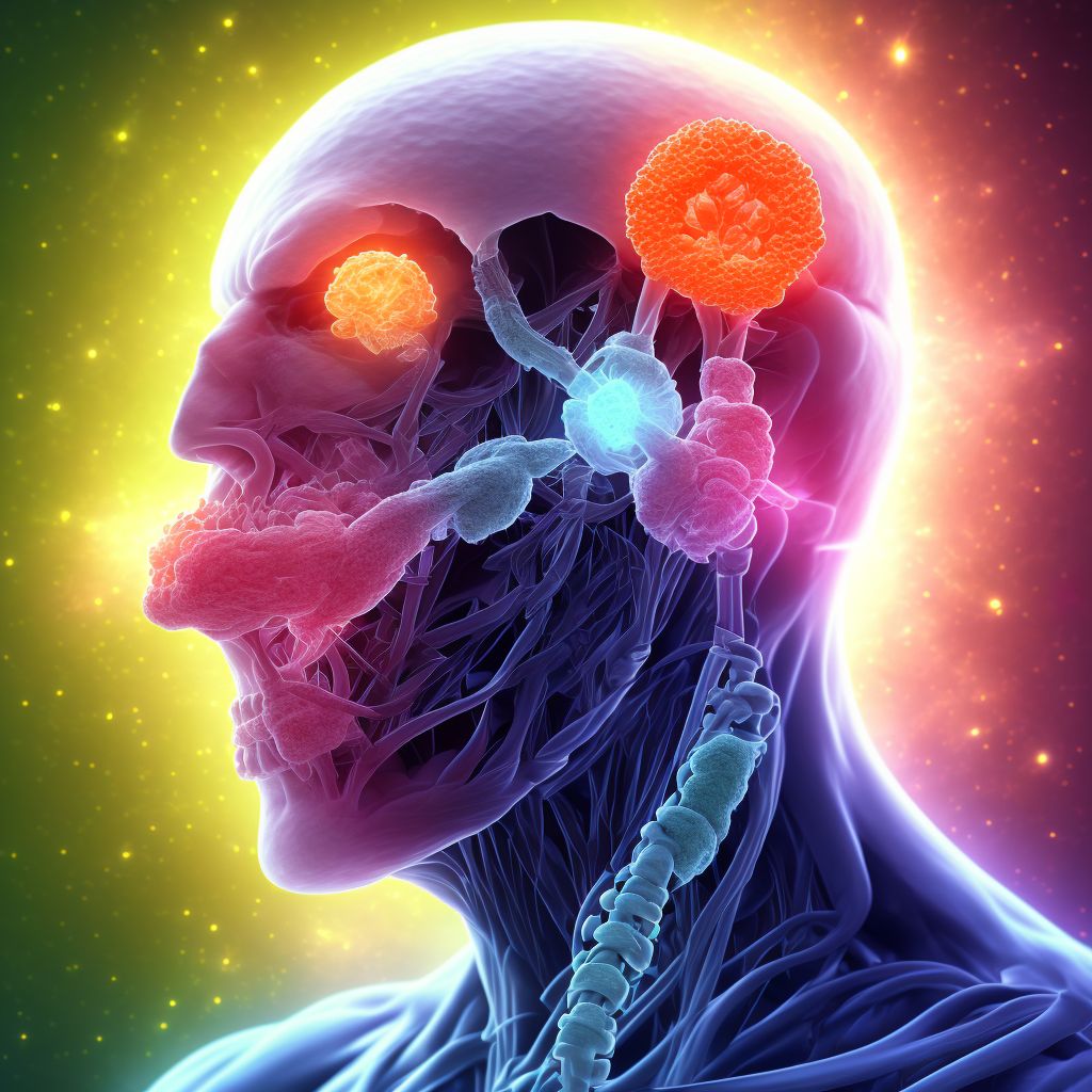 Benign neoplasm of connective and other soft tissue of head, face and neck digital illustration