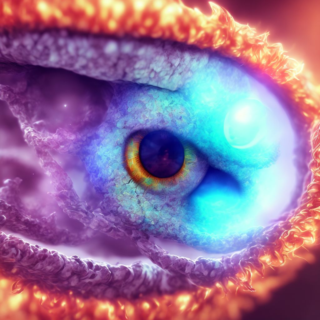 Other benign neoplasm of skin of left upper eyelid, including canthus digital illustration