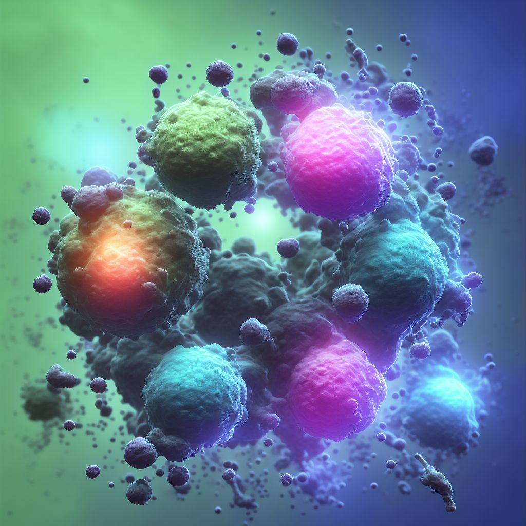 Benign neoplasm of unspecified ovary digital illustration