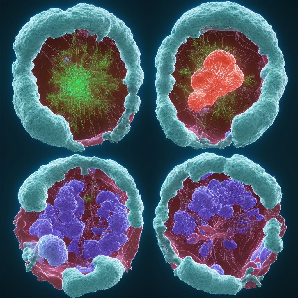 Benign neoplasm of left testis digital illustration