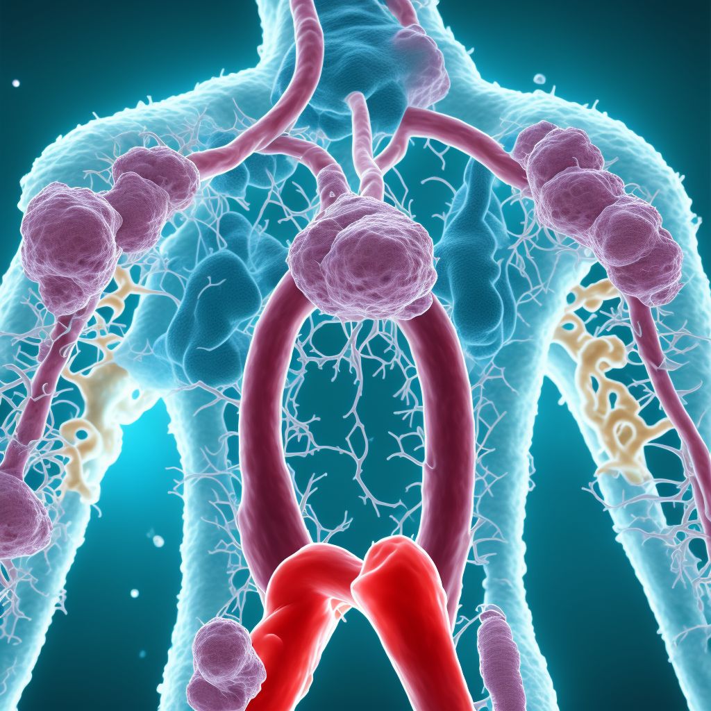 Benign neoplasm of right ureter digital illustration