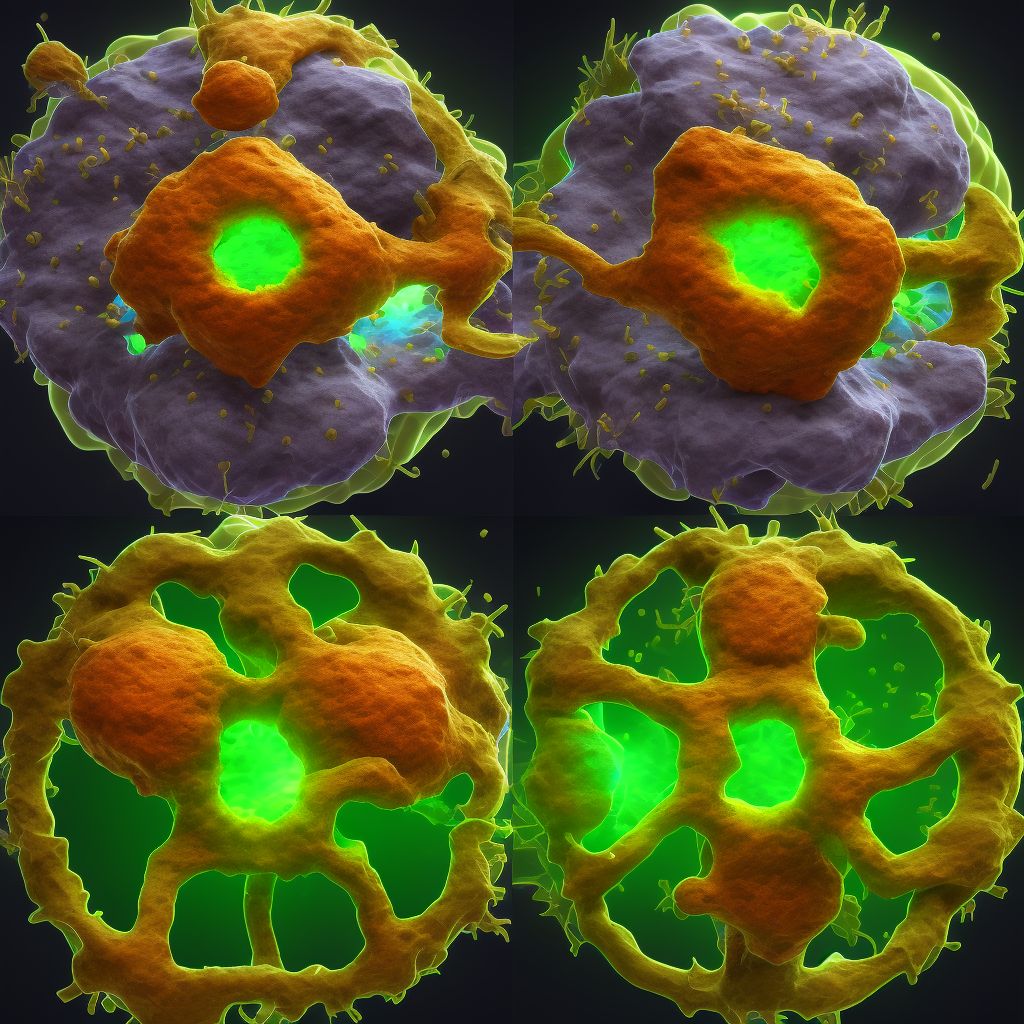 Benign neoplasm of left lacrimal gland and duct digital illustration