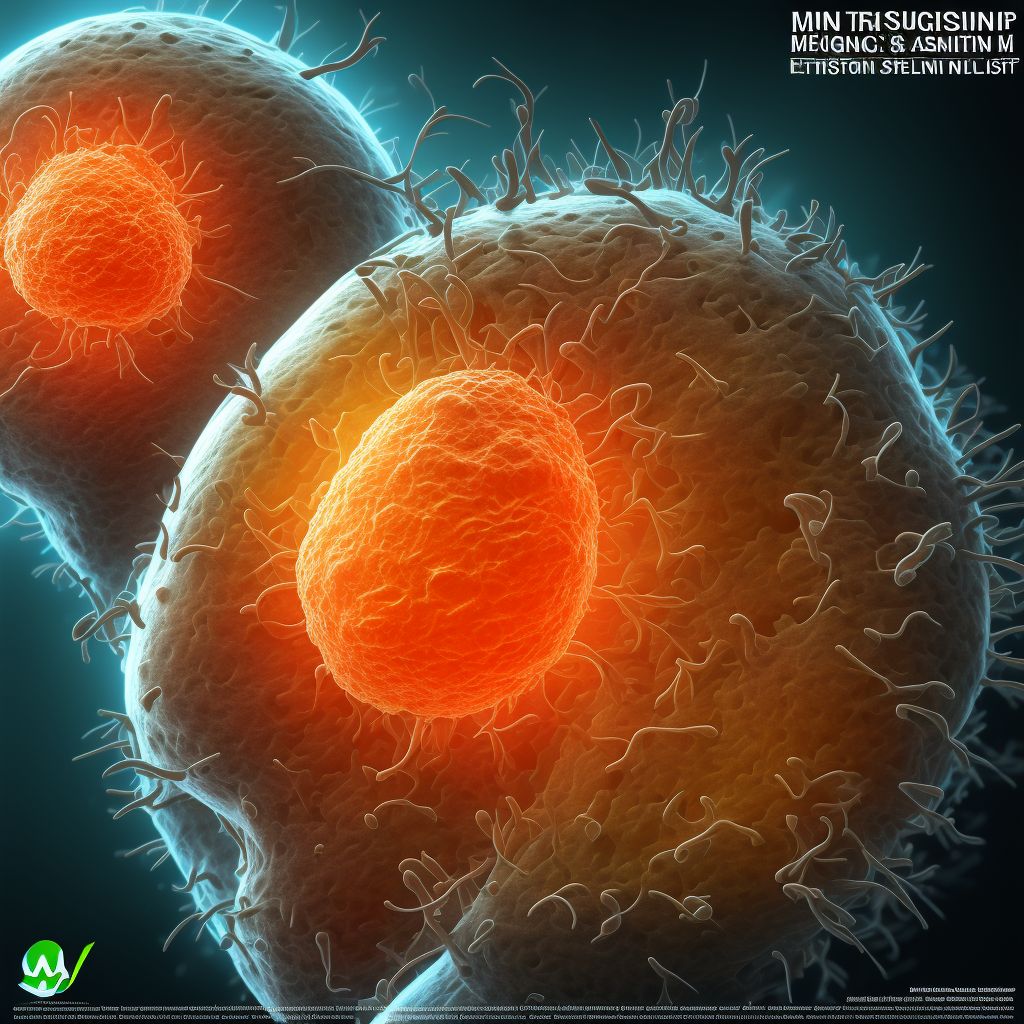 Benign neoplasm of spinal meninges digital illustration