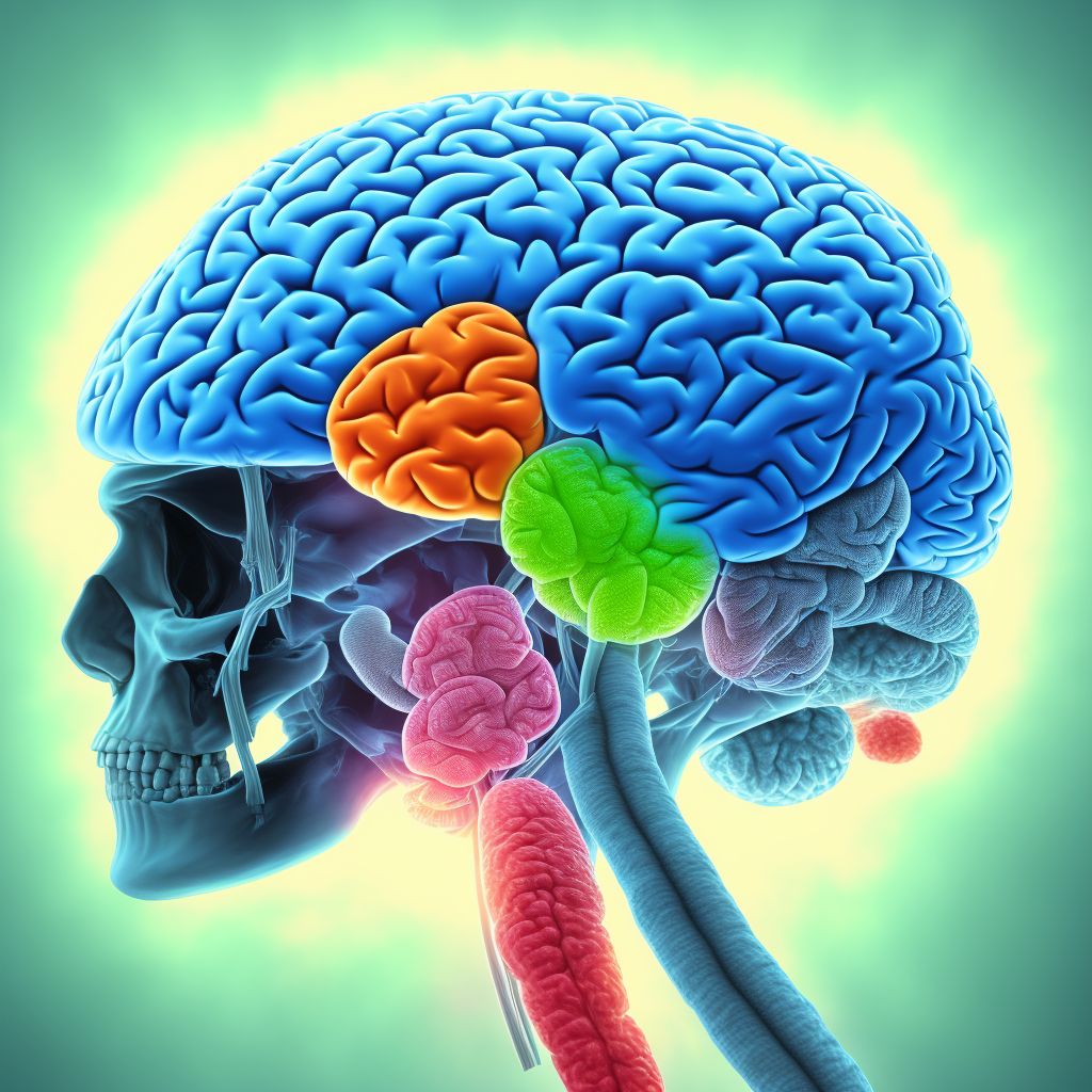 Benign neoplasm of brain, supratentorial digital illustration