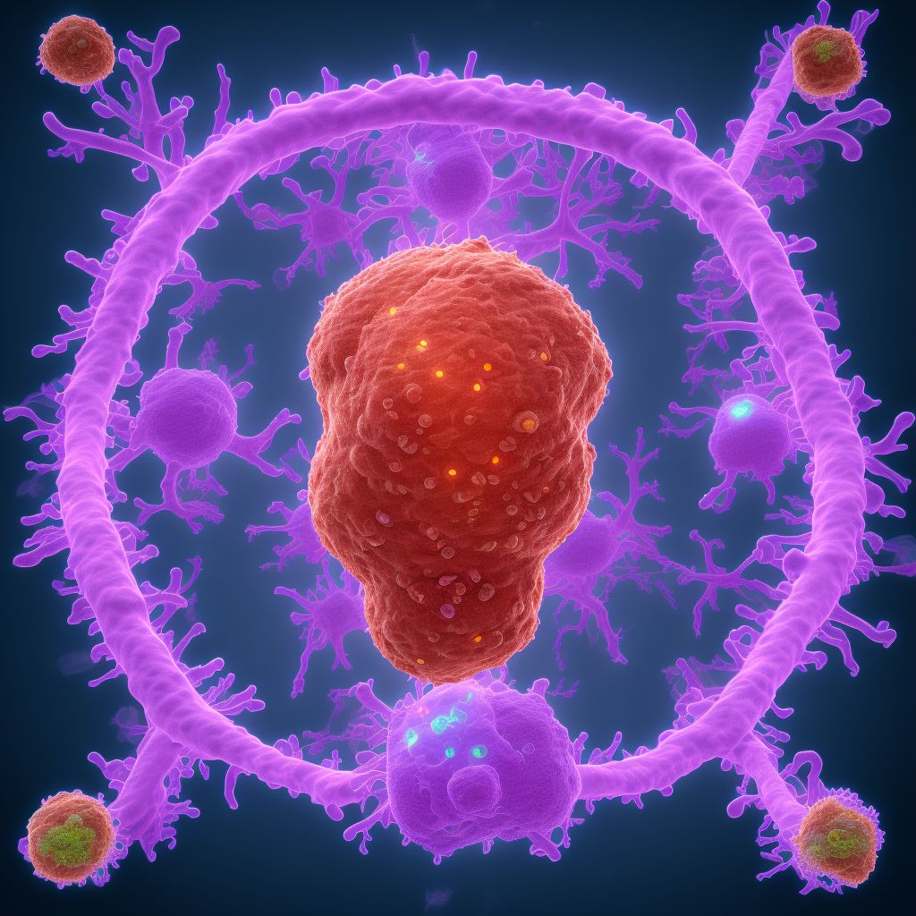 Benign neoplasm of other specified endocrine glands digital illustration