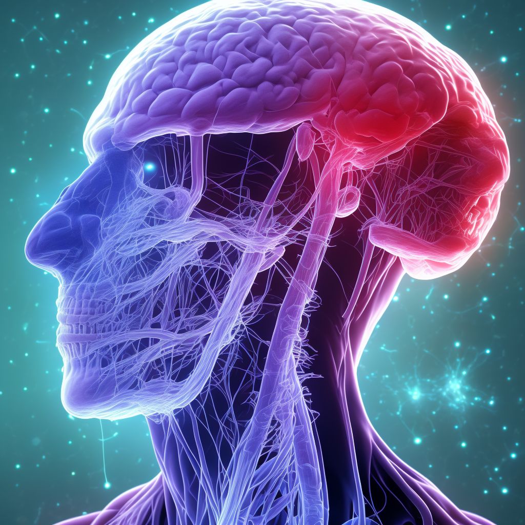 Benign neoplasm of peripheral nerves and autonomic nervous system of face, head, and neck digital illustration