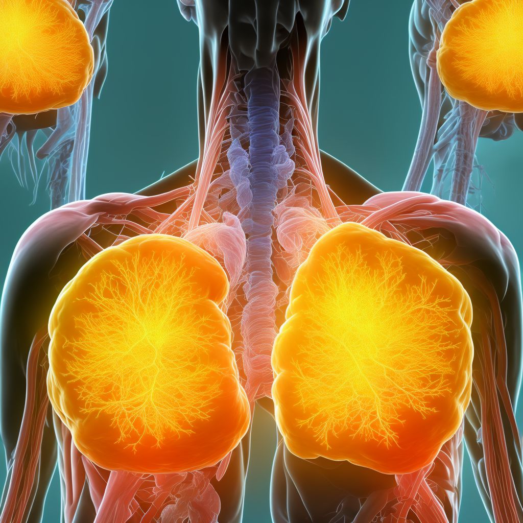 Benign neoplasm of peripheral nerves and autonomic nervous system of thorax digital illustration