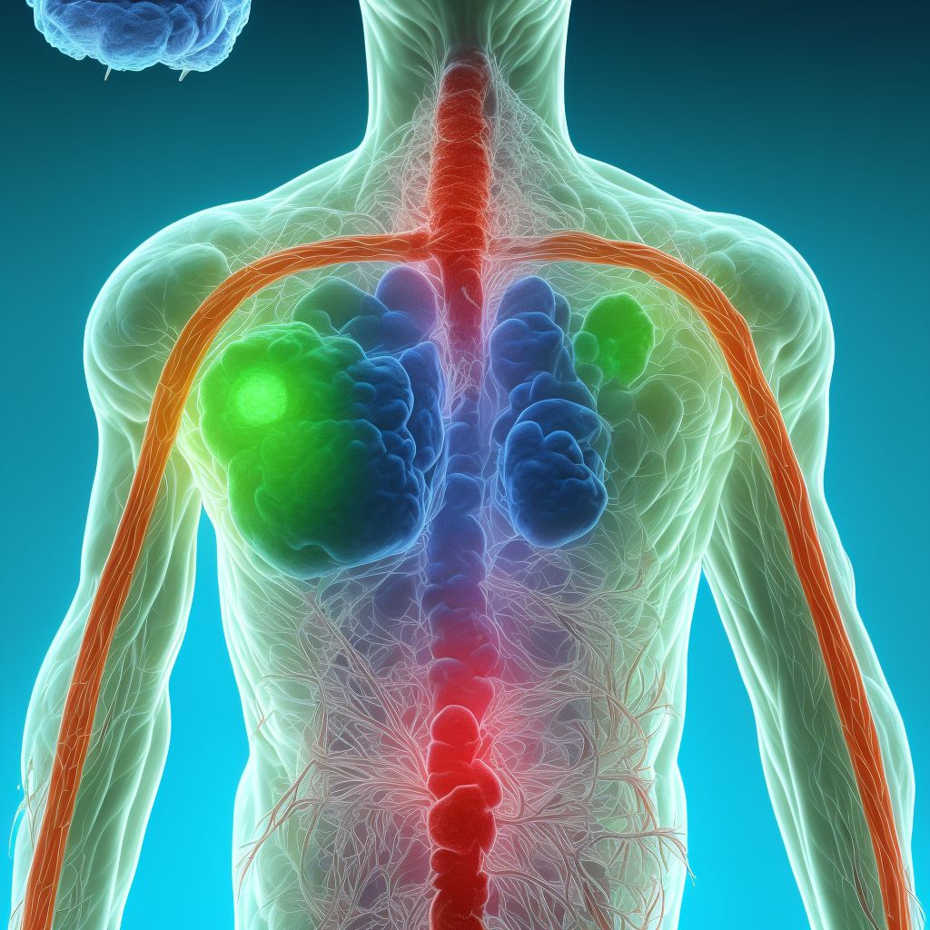 Benign neoplasm of peripheral nerves and autonomic nervous system of abdomen digital illustration