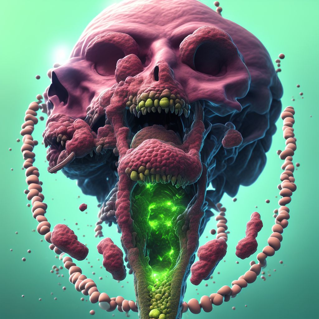 Neoplasm of uncertain behavior of tongue digital illustration