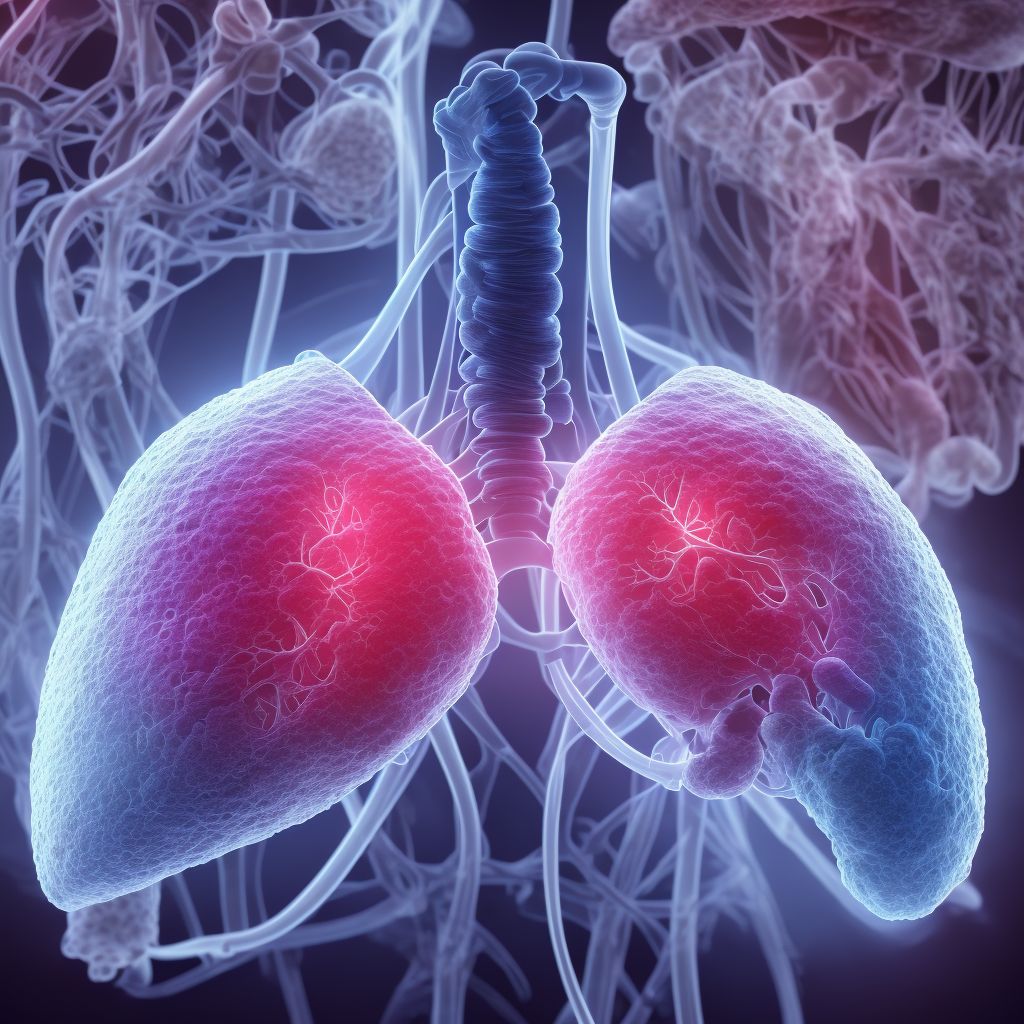 Neoplasm of uncertain behavior of other respiratory organs digital illustration