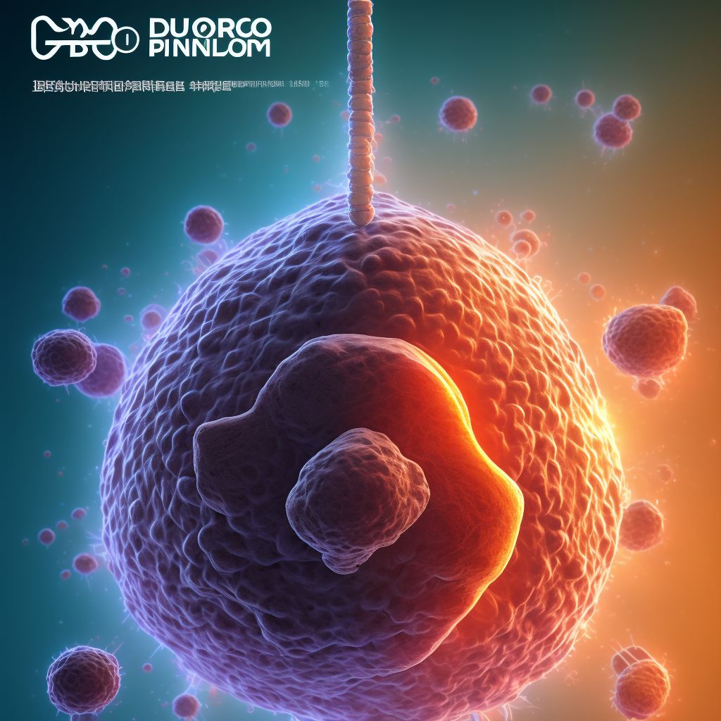 Benign carcinoid tumor of the duodenum digital illustration