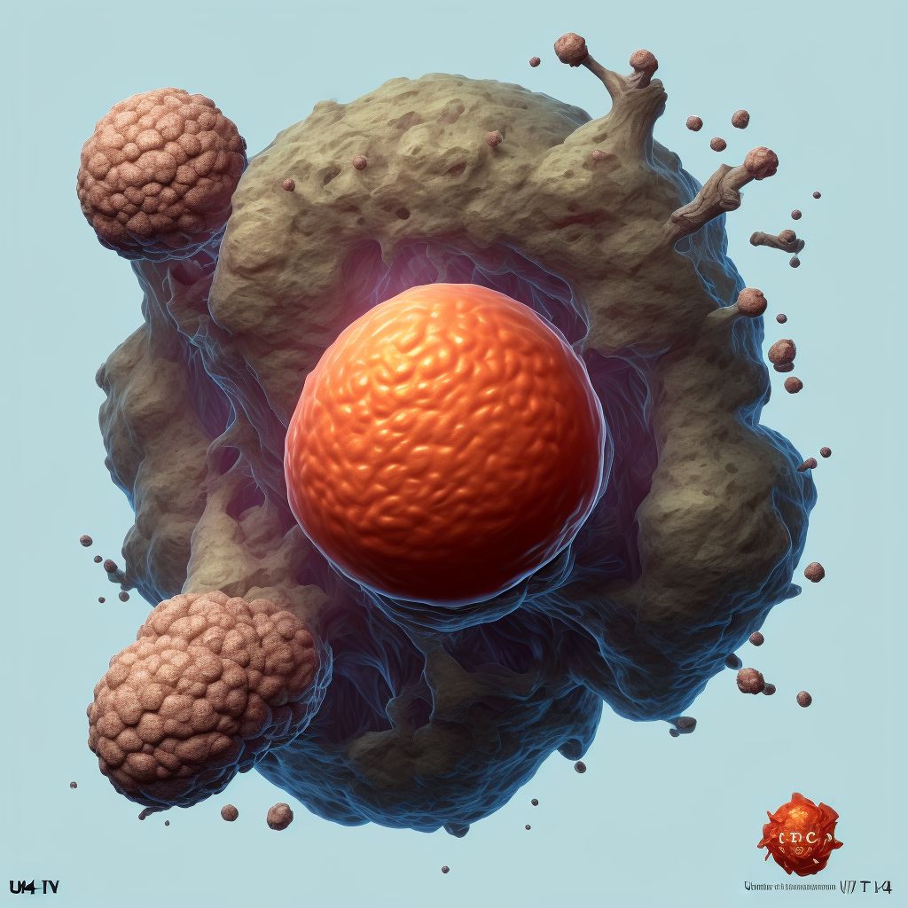 Benign carcinoid tumor of the small intestine, unspecified portion digital illustration