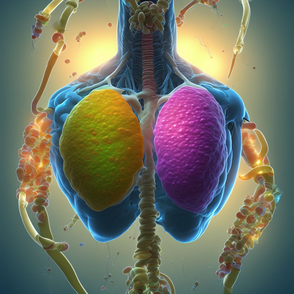 Neoplasm of uncertain behavior of left renal pelvis digital illustration