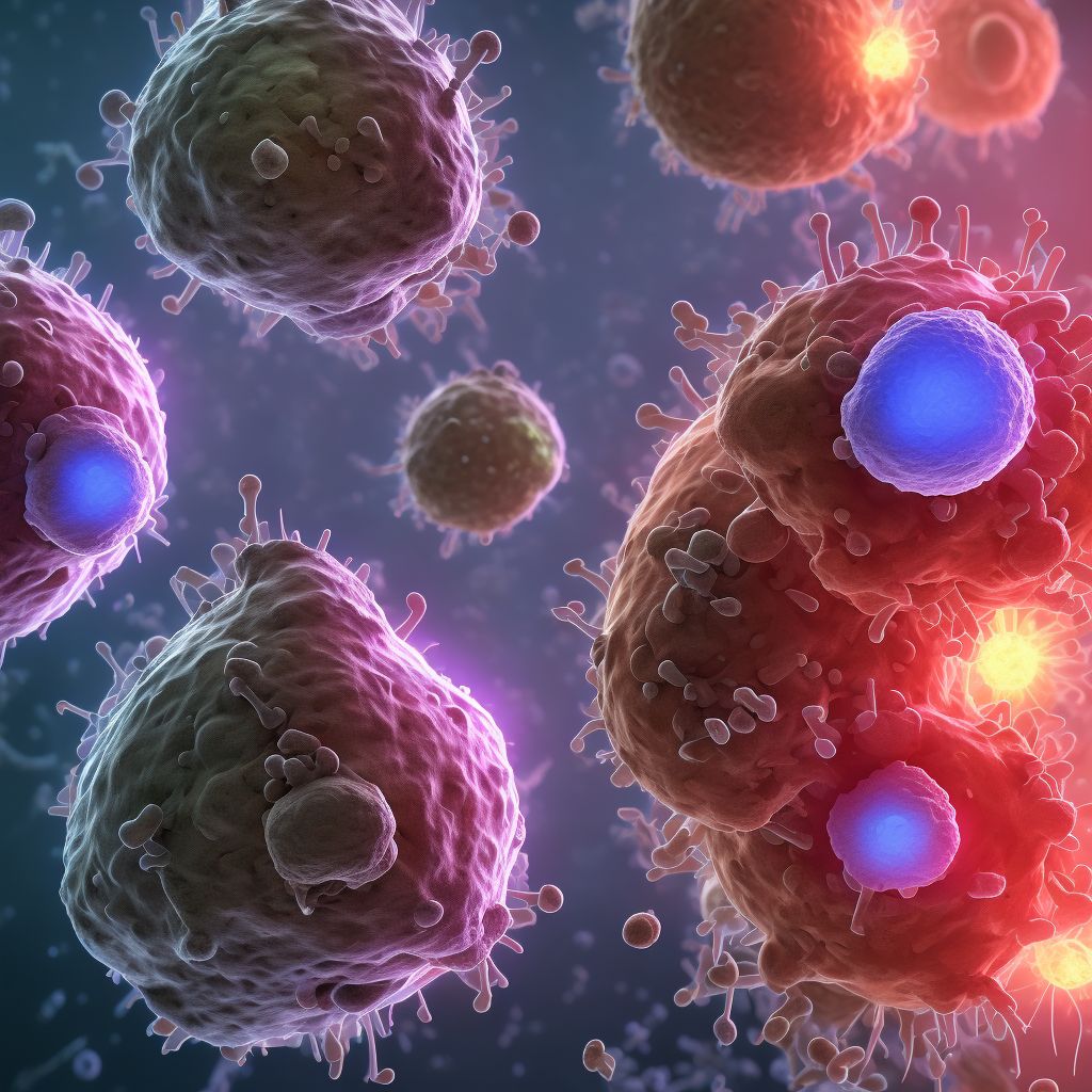 Other specified neoplasms of uncertain behavior of lymphoid, hematopoietic and related tissue digital illustration