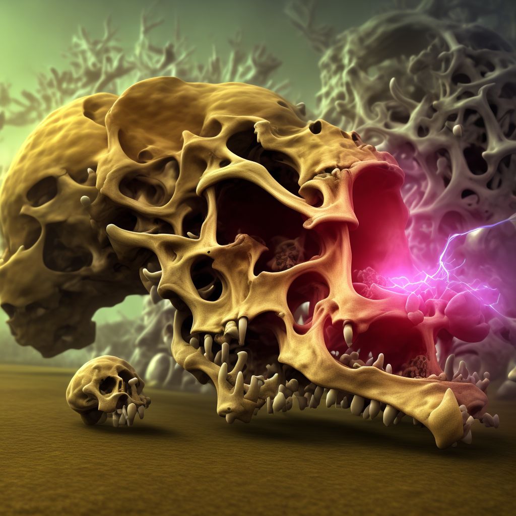 Neoplasm of uncertain behavior of bone and articular cartilage digital illustration