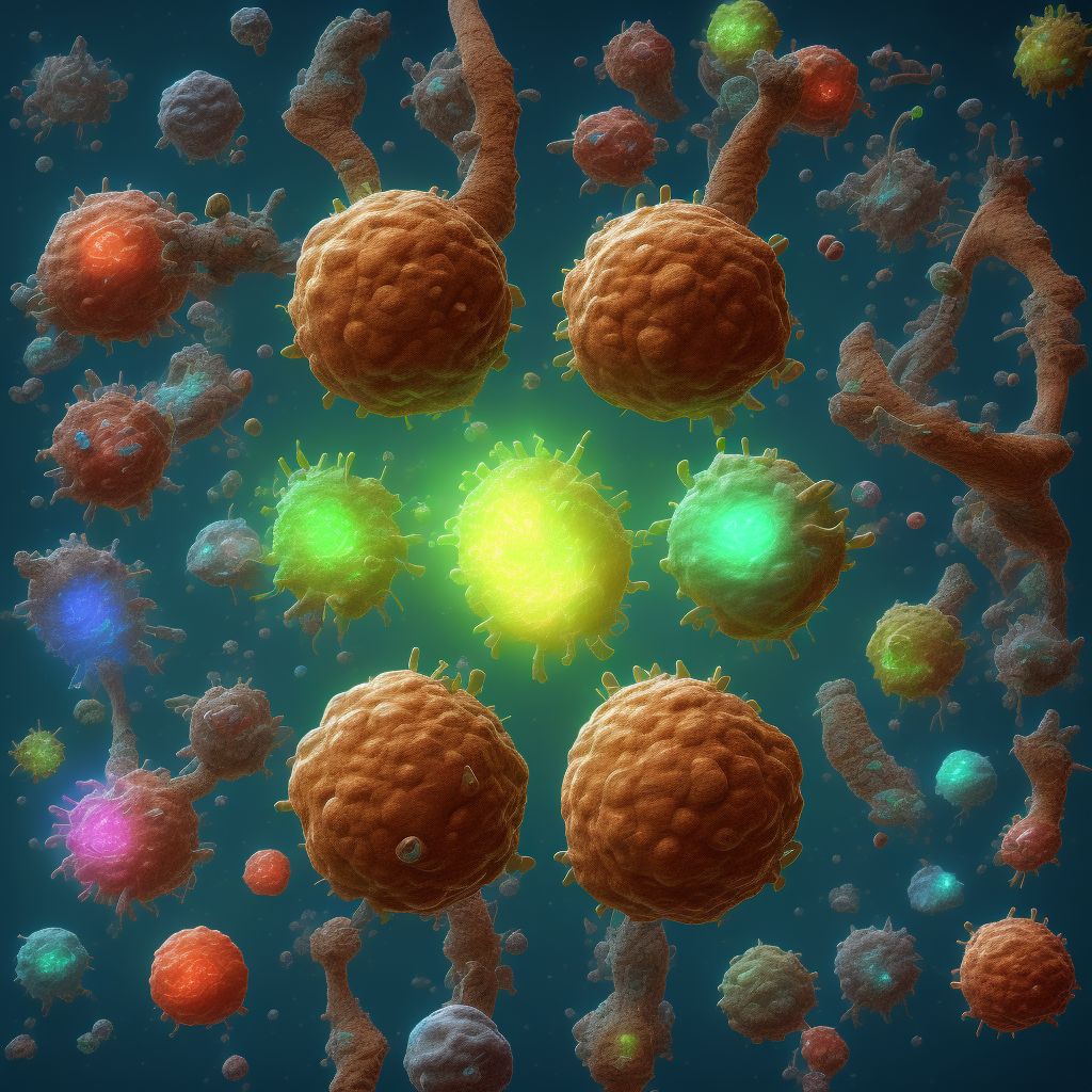 Neoplasm of uncertain behavior of retroperitoneum digital illustration