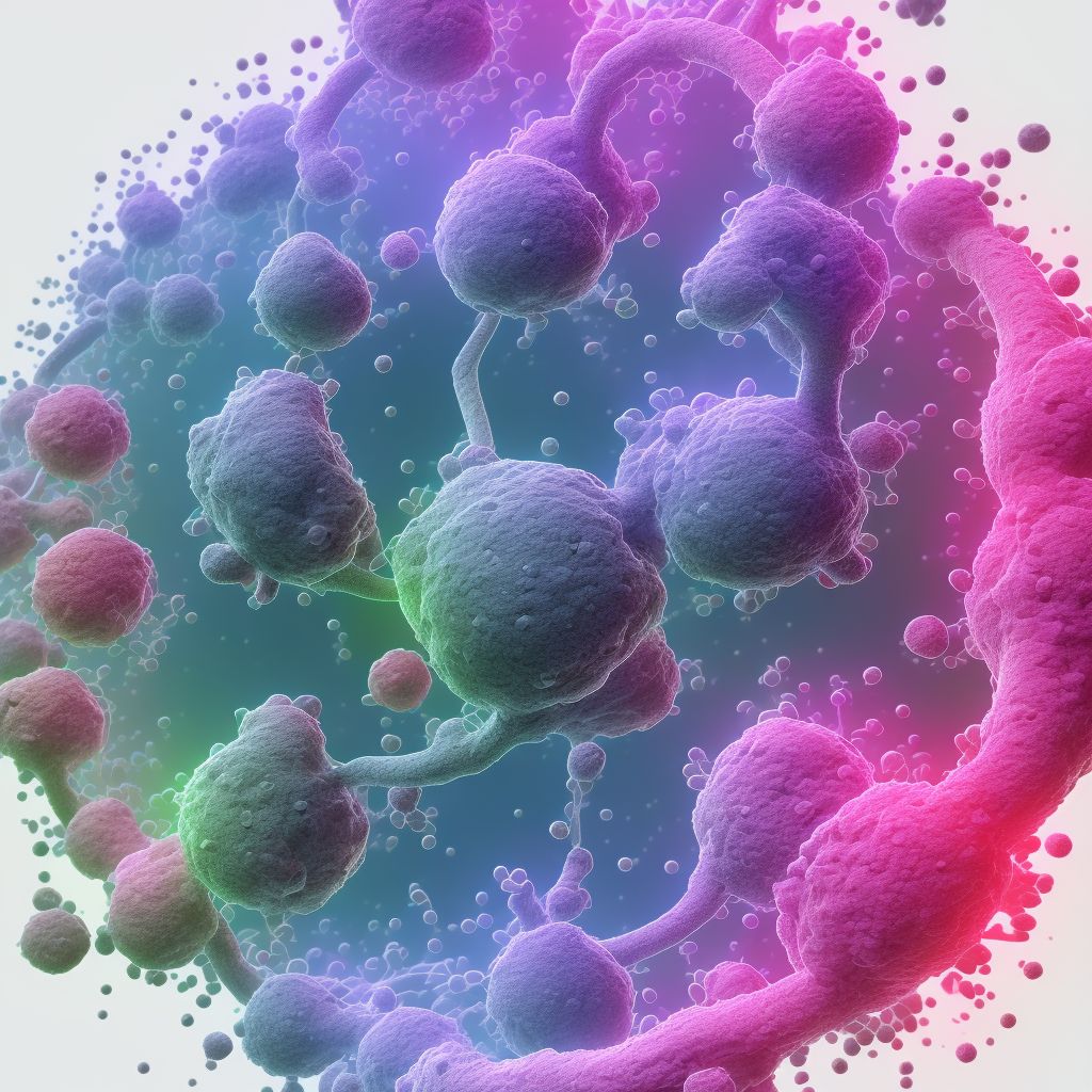 Neoplasm of unspecified behavior of right kidney digital illustration