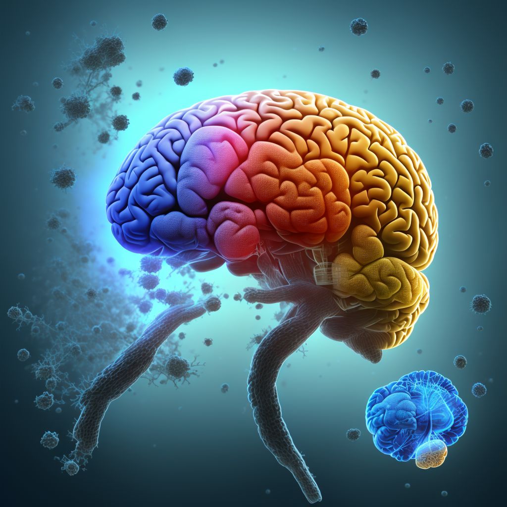 Neoplasm of unspecified behavior of brain digital illustration